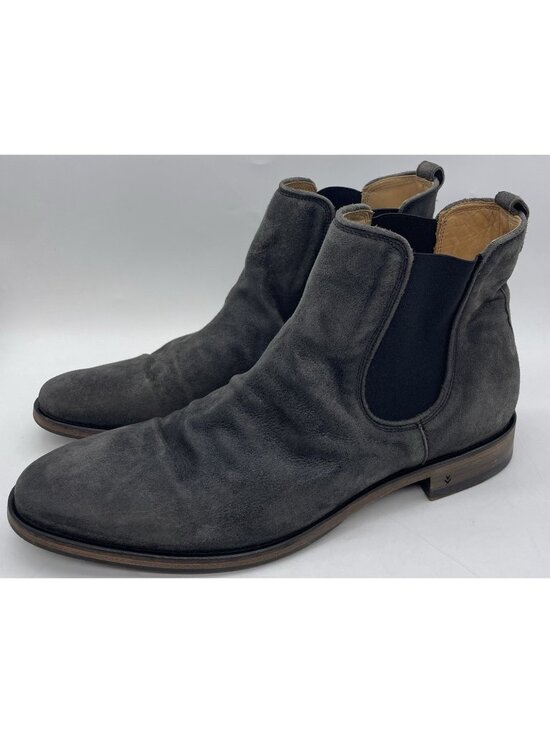 John Varvatos Fleetwood Sharpei Smoke Grey Suede Chelsea Boots Made in Italy 12 main image 9